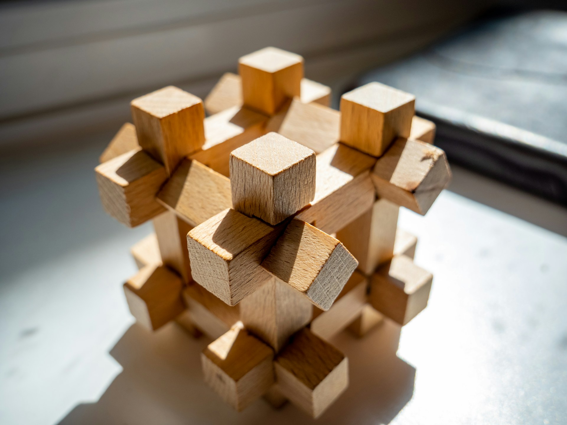 A wooden puzzle